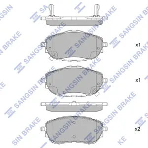 SANGSIN SP1700A колодки диск. передние с антискрип. пластинами Toyota Corolla Auris 1.3-1.81.4D 12>