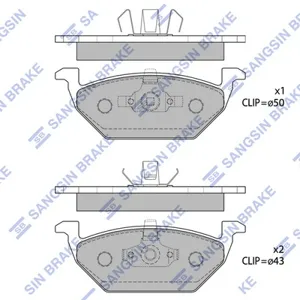 SANGSIN SP1701 Колодки торм.передние c ушками Audi A3,VW Golf IV 97-01, Skoda Octavia 96-04