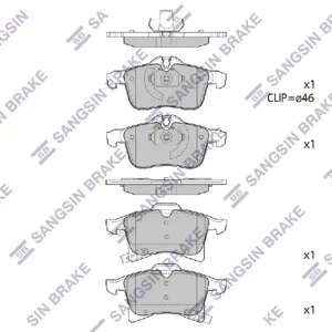 SANGSIN SP1703 Колодки торм.передние