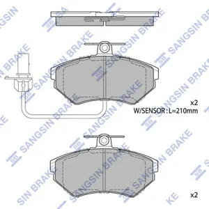 SANGSIN SP1708A Колодки торм.передние VW Passat 1.6-2.31.9TD 96-00, Audi A4 1.61.81.9TD 94>