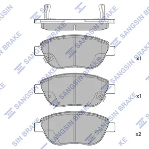 SANGSIN SP1710 Колодки торм.передние Fiat IdeaDoblo, Peugeot 207 1.4i1.3D-1.9JTD 01>