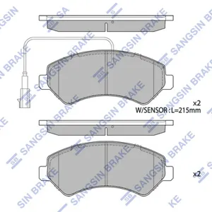 SANGSIN SP1716 Колодки торм.передние Citroen Jumper 2.2HDi3.0HDi, Fiat Ducato 2.3D3.0D 06>