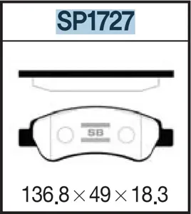 SANGSIN SP1727 Колодки торм.задние