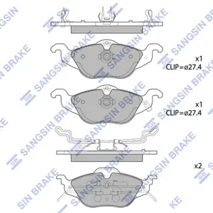 SANGSIN SP1738 Колодки торм.передние Opel Astra G 1.2i-1.7DTi &16V 98>