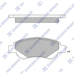 SANGSIN SP1750 Колодки торм.передние Citroen C1, Peugeot 107, Toyota Aygo 1.01.4HDi 05>