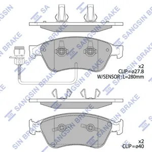 SANGSIN SP1788 Колодки торм.передние Audi A8 (4E)