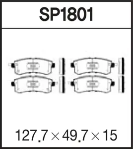 SANGSIN SP1801 Колодки торм.задние