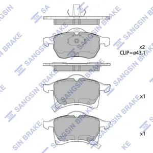 SANGSIN SP1805 Колодки торм.передние Opel Astra G 1.8i-2.2iTDi &16V 98>