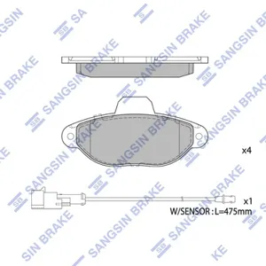SANGSIN SP1807 Колодки торм. Citroen Lada Renault Fiat XSARA Largus Logan Sandero Clio 500PANDA 91- передн.