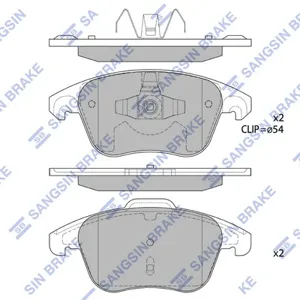 SANGSIN SP1830 Колодки торм.передние Citroen C4 Picasso 2.0HDi2.0i 06>