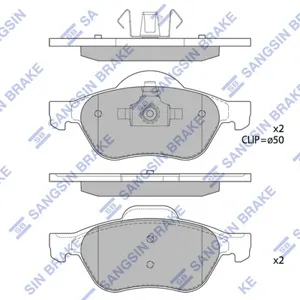 SANGSIN SP1840 Колодки торм.передние Renault Laguna II 1.6i1.8i1.9DCi 01> диск 15