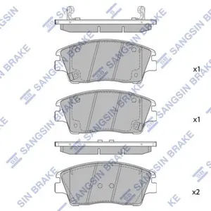 SANGSIN SP1844 Колодки торм.передние Hyundai ix35, Kia Sportage 1.6-2.0iCRDi 07>