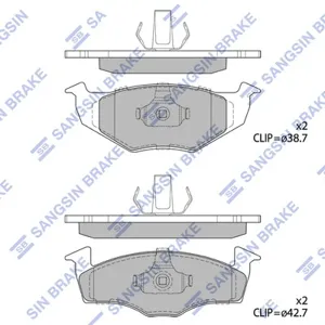 SANGSIN SP1857 Колодки торм.передние Seat Arosa, Skoda Fabia ,VW Polo 1.01.4TDi 94>