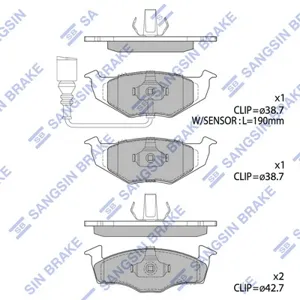 SANGSIN SP1857A Колодки торм.передние VW Polo 1.0i-1.9SDi 96-01 Lupo 1.0i1.4TDi1.7SDi 98-05