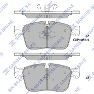SANGSIN SP1862 Колодки торм.передние Jaguar F-PaceXF Serie 2.02.0d 15>
