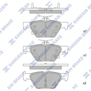 SANGSIN SP1879 Колодки торм.задние Subaru Legacy Outback 2.53.6 15>