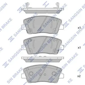SANGSIN SP1882 Колодки торм.передние Kia Optima, Hyundai Genesis Veloster 2.0 10>