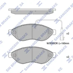 SANGSIN SP1904 Колодки торм.передние Citroen Jumper , Fiat Ducato , Peugeot Boxer 2.2HDi 06>