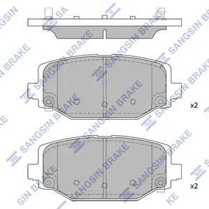 SANGSIN SP1950 Колодки торм.задние Chrysler Grand Voyager V RT 08>, Dodge Grand Caravan 07>