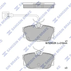 SANGSIN SP1984 Колодки торм.задние VW Golf IIIII Passat 1.6-2.81.9TDi 88-99
