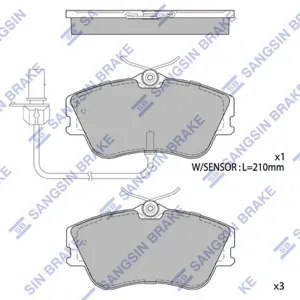 SANGSIN SP1985 Колодки торм.передние VW T4 2.52.4D &Syncro 98-04 диск 15
