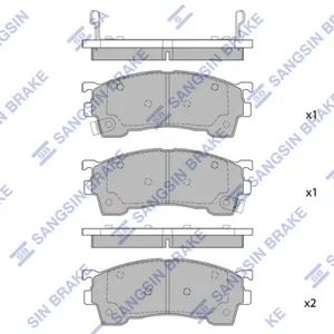 SANGSIN SP2018 Колодки торм.передние Mazda 626 1.8-2.52.0D Xedos 6 1.6 16V2.0 92>