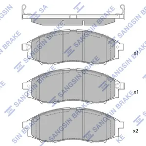 SANGSIN SP2078 Колодки торм.передние Nissan Pick 2.4i2.5Di 4WD 02>
