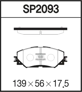 SANGSIN SP2093 Колодки торм.передние