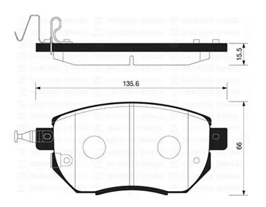 SANGSIN SP2107 Колодки торм.передние