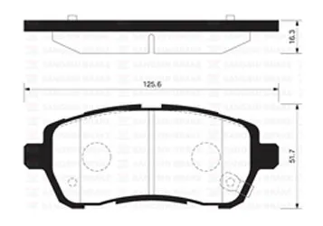SANGSIN SP2113 Колодки торм.пер