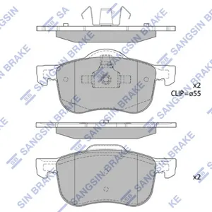SANGSIN SP2122 Колодки торм.передние