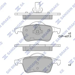 SANGSIN SP2123 Колодки торм.задние Volvo S80 98>S60V70 00>XC70 2.5D5 02>