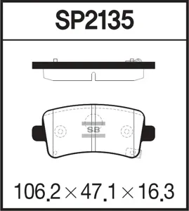 SANGSIN SP2135 Колодки торм.зад.