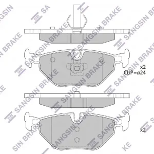SANGSIN SP2162 Колодки торм.задние BMW E46 1.6i-2.8iD 98>, Rover 75 99>