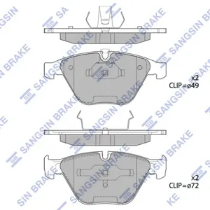 SANGSIN SP2163 Колодки торм.передние BMW E65E66 3.5i4.5i3.0D4.0D 01>