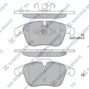 SANGSIN SP2207 Колодки торм.передние Citroen C5 1.82.01.6HDi2.0HDi 08>