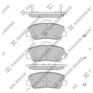 SANGSIN SP2279 Колодки торм.передние Hyundai Solaris 10>, Kia Rio 10>