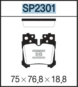 SANGSIN SP2301 Колодки торм.задние