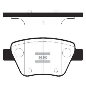 SANGSIN SP2314 Колодки торм.задние с антискрип. пл. Audi A3, VW Golf , Skoda Superb 1.2-3.2 08>