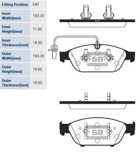 SANGSIN SP2316 Колодки торм.передние с датчиком
