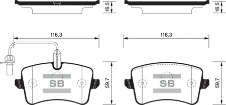 SANGSIN SP2317 Колодки торм.зад