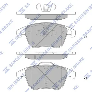 SANGSIN SP2473 Колодки торм.передние XTRA Land Rover Range Rover Evoque 2.02.22.2TD 11>