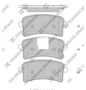 SANGSIN SP2511 Колодки торм.задние Haval H9 17-