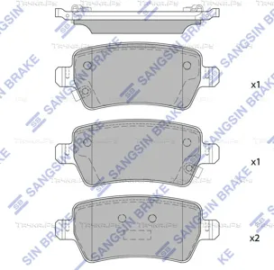 SANGSIN SP2695 Колодки торм.задние под пружинки 108,5x44,9x14,5 Geely Emgrand EPB 2021(BTL)