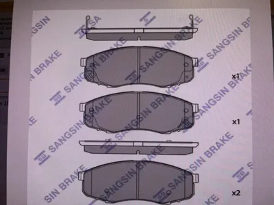 SANGSIN SP2854 Колодки торм.передние Changan UNI-T