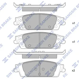 SANGSIN SP4011 Колодки торм.задние Chevrolet Silverado 1500Suburban, Cadillac Escalade 14>