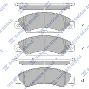 SANGSIN SP4027 Колодки торм.передние Chevrolet SilveradoAvalanche, Cadillac Escalade 07>