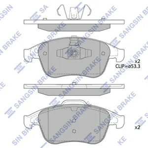 SANGSIN SP4055 Колодки торм.передние Renault Laguna III 2.0 16V2.0dCi3.0dCi3.5 07>