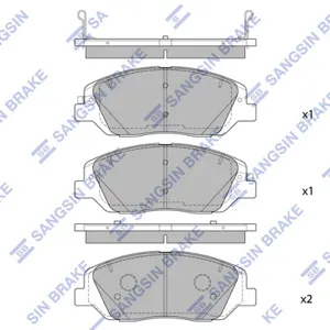 SANGSIN SP4102 Колодки торм.передние Hyundai Santa Fe 2.0CRDi2.2CRDi2.4 06>