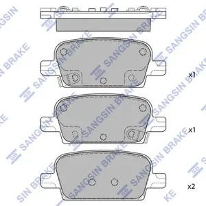 SANGSIN SP4118 Колодки торм.диск.задн. Chevrolet MALIBU 16